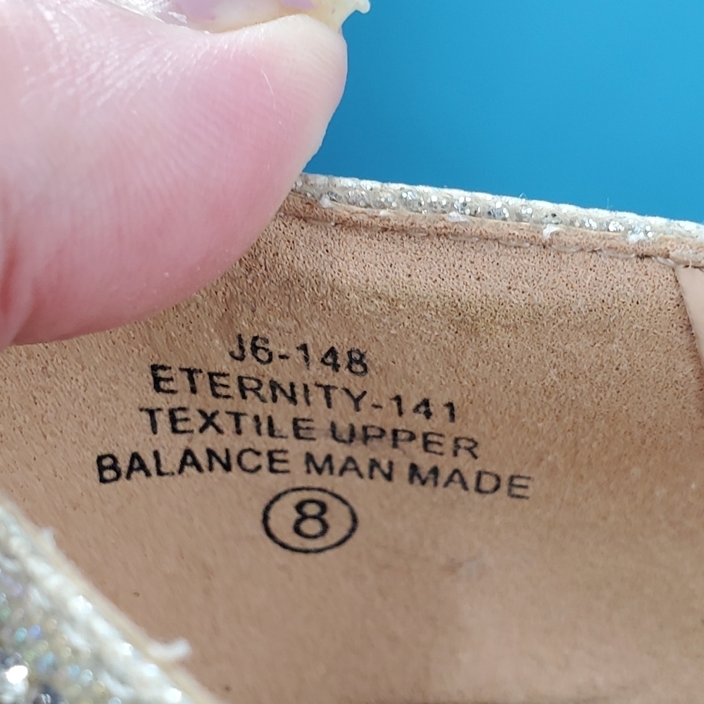 De Blossom Collection silver sparkle heels 8 - Picture 13 of 16